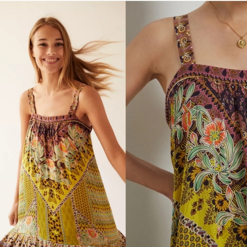 Anthropologie Lovett Tiered  Maxi Dress - Picture 2 of 11
